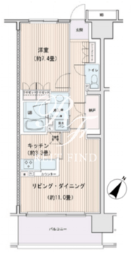 エスティメゾン豊洲レジデンス C-1307 間取り図