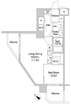 コンフォリア南砂町 801 間取り図
