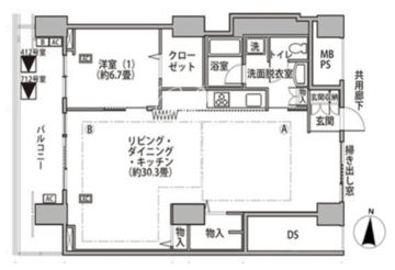 東雲キャナルコートCODAN 16-412 間取り図