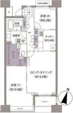 アビティ目黒 105 間取り図