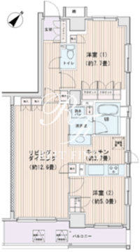 エスティメゾン豊洲レジデンス E-619 間取り図