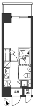 レジディア虎ノ門 402 間取り図