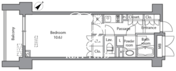 レジディア水道橋 203 間取り図