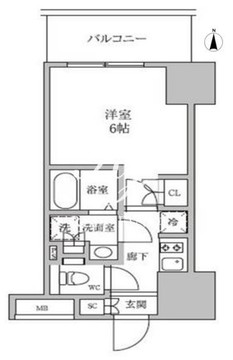 レジディア蒲田4 202 間取り図