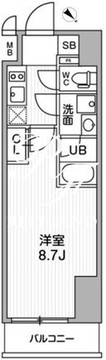 オルタナ北品川 1205 間取り図