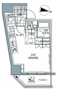 パークハビオ北品川 1103 間取り図