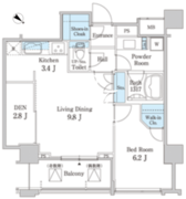 ＭＦＰＲ目黒タワー 1106 間取り図