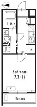 グランパセオ文京小日向 407 間取り図