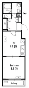 グランパセオ文京小日向 101 間取り図