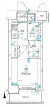 ガリシア浜松町 907 間取り図