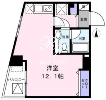 カスタリア門前仲町 502 間取り図