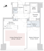セントラルパークタワー・ラ・トゥール新宿 4203 間取り図