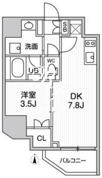 オルタナ亀戸3 1105 間取り図