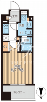 プライマルフロント錦糸町 703 間取り図