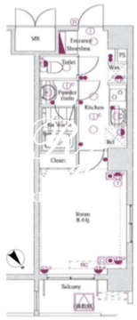 メイクスデザイン茅場町 1002 間取り図