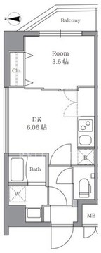 クリアルプレミア森下 203 間取り図