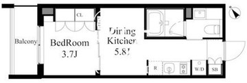 ラティエラ上野入谷 506 間取り図