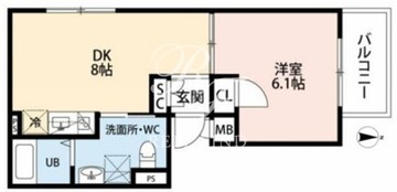 エフプレスト入谷 101 間取り図