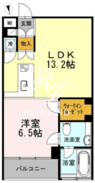 カスタリア目黒長者丸 407 間取り図