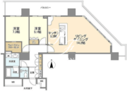 豊洲シエルタワー 2116 間取り図