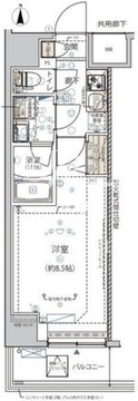 アルコバレーノ錦糸町 202 間取り図