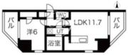 シーズンフラッツ蔵前清澄通り 405 間取り図