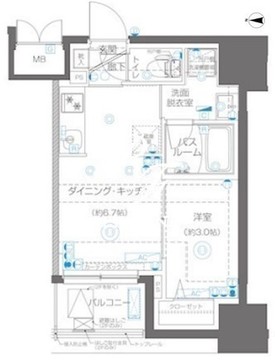 ズーム大島 1203 間取り図