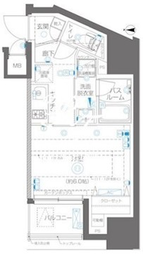 ズーム大島 605 間取り図