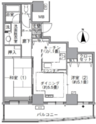 アクティ汐留 3008 間取り図
