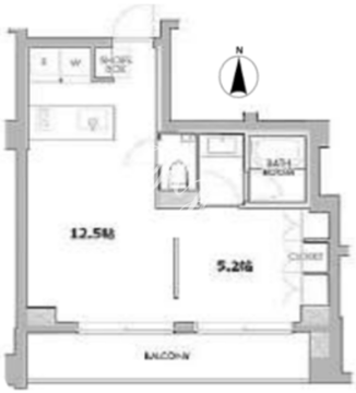 エスセナーリオ牛込柳町 202 間取り図