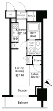 パークルージュ赤坂檜町 403 間取り図