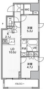 シーズンフラッツ新御徒町 502 間取り図