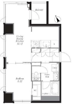 コレット麻布 401 間取り図