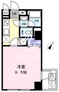 カスタリア門前仲町 804 間取り図