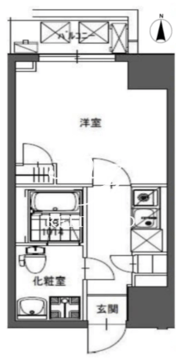 ラシーヌ東上野 501 間取り図