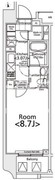  プライマル新宿若松町 404 間取り図
