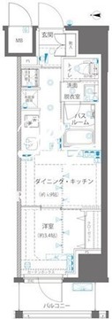 ズーム浅草ウエスト 504 間取り図