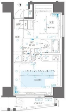 ズーム浅草ウエスト 605 間取り図