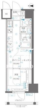 ズーム浅草ウエスト 702 間取り図