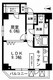 KDXレジデンス文京湯島 1101 間取り図