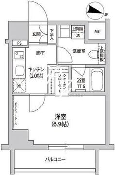 グランドルチェ門前仲町 302 間取り図