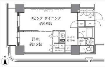 HF駒沢公園レジデンスタワー 2103 間取り図