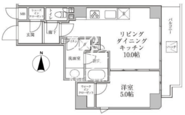 レジディア神楽坂2 401 間取り図