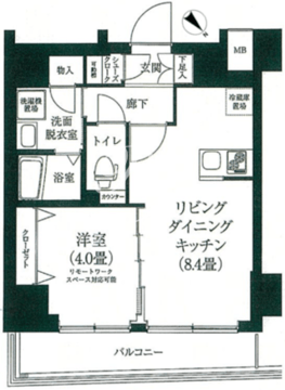 アイルプレミアム亀戸ノース 201 間取り図