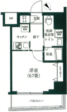 アイルプレミアム亀戸ノース 203 間取り図