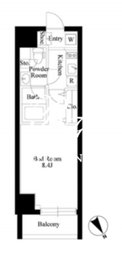 グランパセオ新大塚 602 間取り図