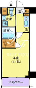 メイクスデザイン住吉アジールコート 503 間取り図