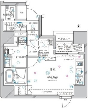 ディアレイシャス錦糸町 501 間取り図