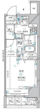 ディアレイシャス錦糸町 302 間取り図