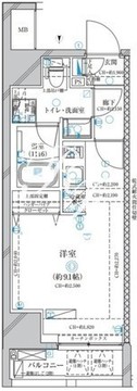 ディアレイシャス錦糸町 303 間取り図